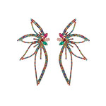 Load image into Gallery viewer, Leaf Shaped Earrings - Multi Color Dazzled By B