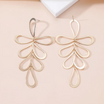Load image into Gallery viewer, Simple Style Flower Alloy Earrings - Gold Dazzled By B
