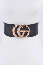 Load image into Gallery viewer, Plus Size Embossed Logo Elastic Belt Dazzled By B