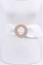 Load image into Gallery viewer, Plus Size Rhinestone Buckle Belt - White Dazzled By B