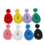 Load image into Gallery viewer, Water Droplet Bohemian Earrings - Red Dazzled By B