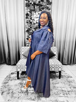 Load image into Gallery viewer, Denim High Low Dress Dazzled By B
