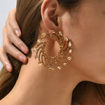 Load image into Gallery viewer, Glass Stud Earrings - Champagne Dazzled By B