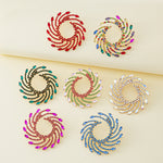 Load image into Gallery viewer, Glass Stud Earrings - Silver Dazzled By B