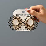 Load image into Gallery viewer, Glass Stud Earrings - Black Dazzled By B