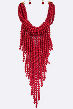 Load image into Gallery viewer, Head Turner Statement Color Beads Necklace Set Dazzled By B
