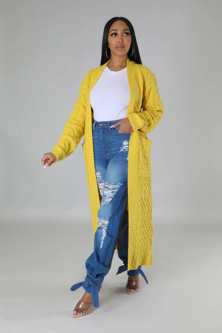Izzy Cardigan - Yellow Dazzled By B