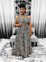 Load image into Gallery viewer, Leopard Print Smocked Dress Dazzled By B

