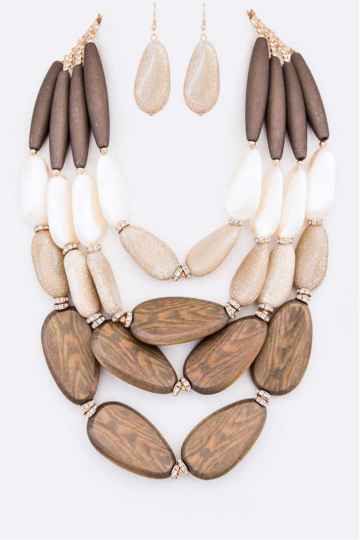 Natural Tone Statement Necklace Dazzled By B