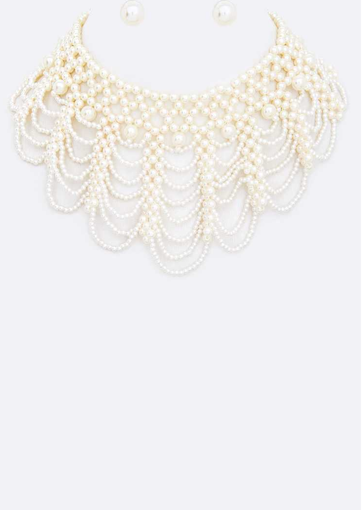 Pearl Collard Necklace Dazzled By B