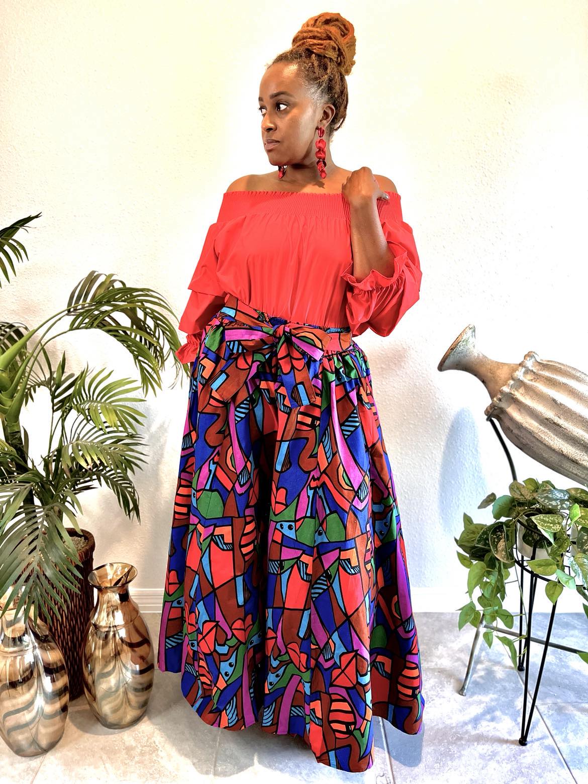Long Flare Pants | African Print | Multi Color Pants