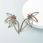 Load image into Gallery viewer, Leaf Shaped Earrings - Multi Color Dazzled By B