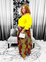 Load image into Gallery viewer, Red &amp; Yellow Palazzo Pants Dazzled By B
