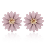 Load image into Gallery viewer, Sunflower Earrings - Purple Dazzled By B