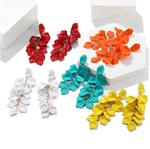 Load image into Gallery viewer, Rose Petal Acrylic Earrings - Teal Dazzled By B