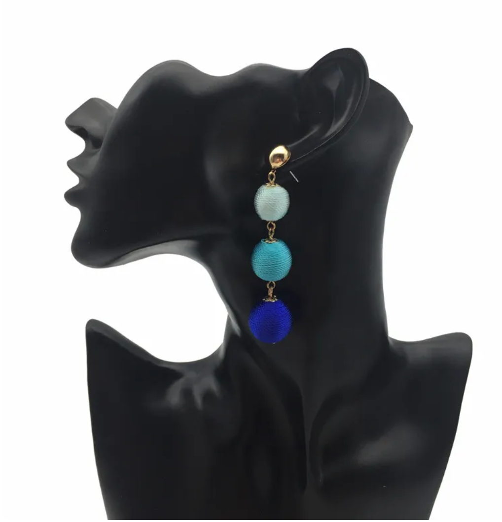 Shades of Blue Necklace & Earring Set Dazzled By B