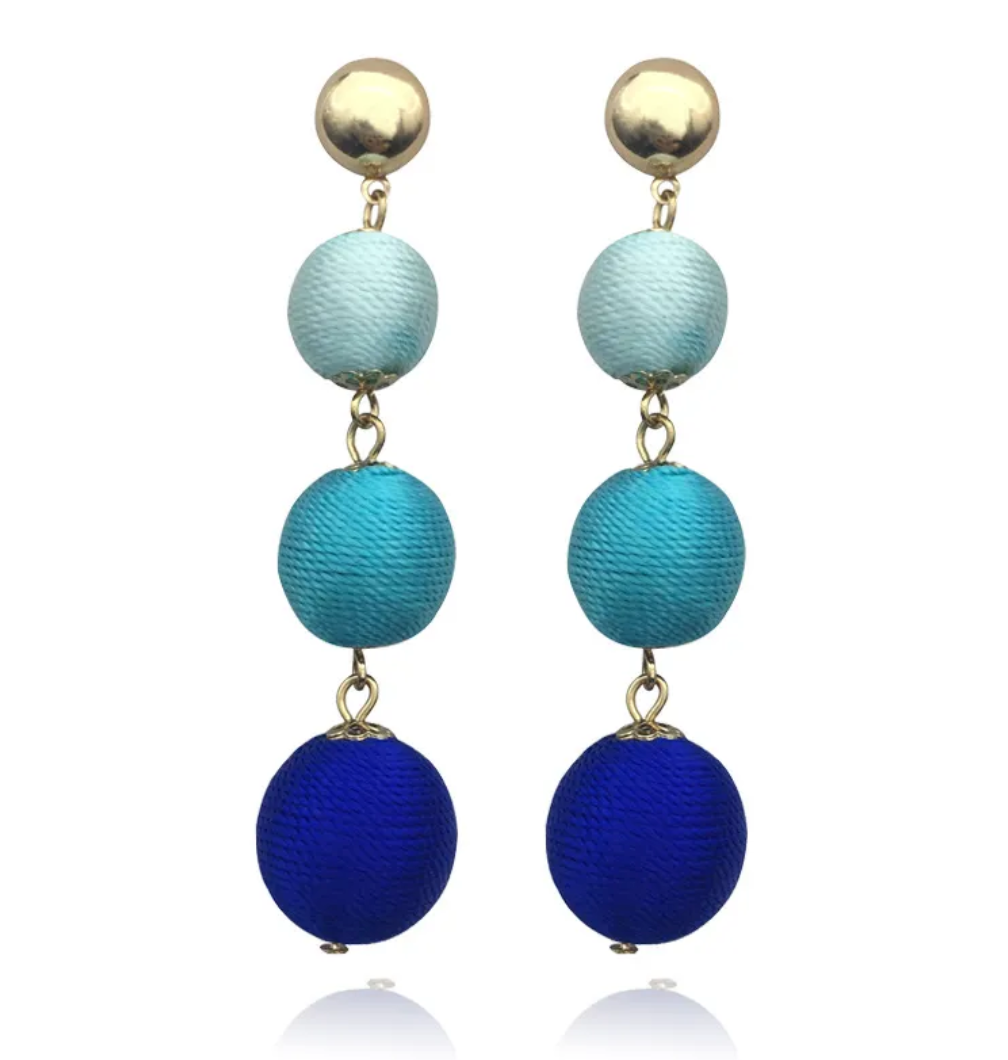 Shades of Blue Necklace & Earring Set Dazzled By B