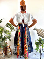 Load image into Gallery viewer, Denim Patchwork Palazzo Pants Dazzled By B
