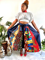 Load image into Gallery viewer, Denim Patchwork Palazzo Pants Dazzled By B