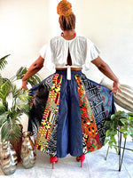 Load image into Gallery viewer, Denim Patchwork Palazzo Pants Dazzled By B