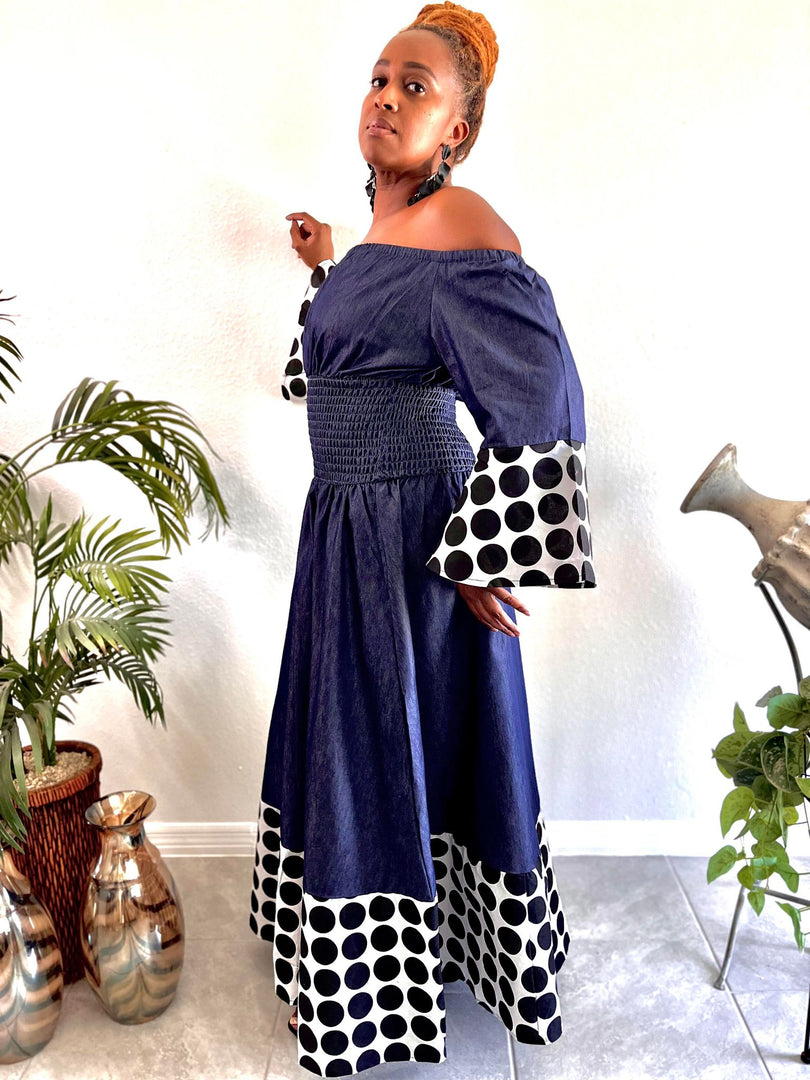 The Denim Polka Dot Dress Dazzled By B