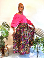 Load image into Gallery viewer, The Pink & Navy Blue Skirt Dazzled By B