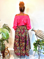 Load image into Gallery viewer, The Pink & Navy Blue Skirt Dazzled By B