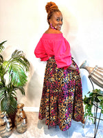 Load image into Gallery viewer, The Pink & Navy Blue Skirt Dazzled By B