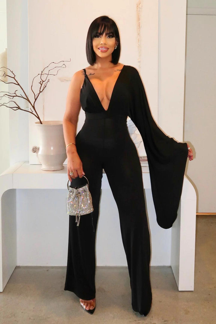 The “Fabulosity” Black Jumpsuit Dazzled By B