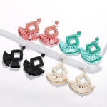 Load image into Gallery viewer, Weaving Resin Earrings - Teal Dazzled By B