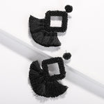 Load image into Gallery viewer, Weaving Resin Earrings - Black Dazzled By B