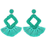 Load image into Gallery viewer, Weaving Resin Earrings - Teal Dazzled By B