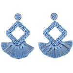 Load image into Gallery viewer, Weaving Resin Earrings - Blue Dazzled By B