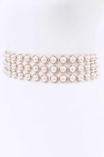 Load image into Gallery viewer, Pearl Studs Clear Belt - Multiple Colors Available Dazzled By B