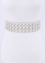 Load image into Gallery viewer, Pearl Studs Clear Belt - Multiple Colors Available Dazzled By B