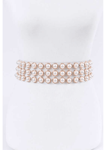 Load image into Gallery viewer, Pearl Studs Clear Belt - Multiple Colors Available Dazzled By B
