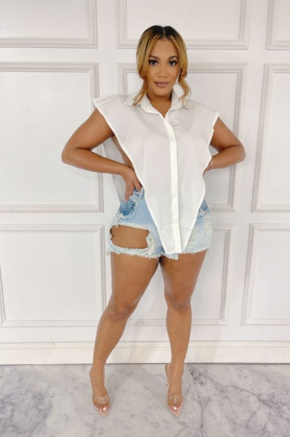 The V Button Down Top - Multiple Colors Available Dazzled By B