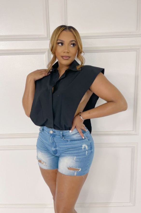 The V Button Down Top - Multiple Colors Available Dazzled By B