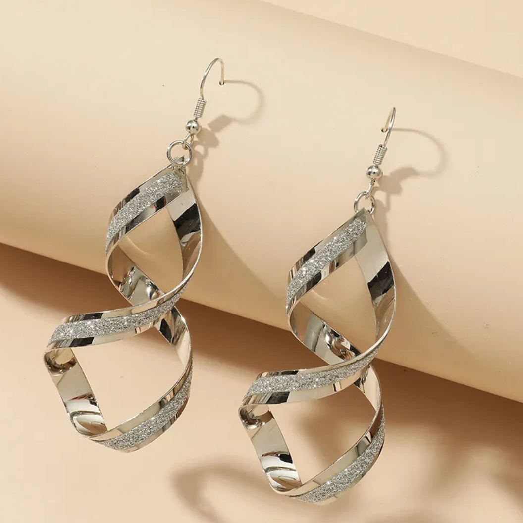 The S Style Earrings - Silver Dazzled By B
