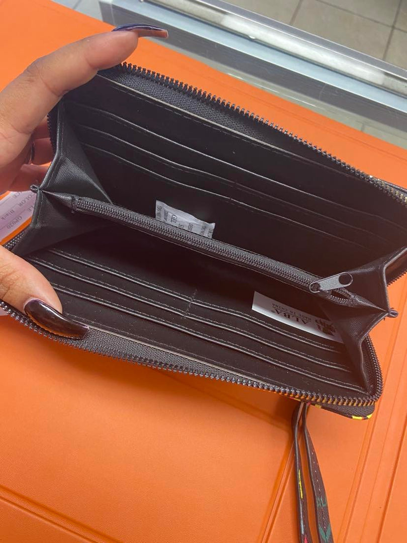 Graffiti Zipper Wallet - Black Dazzled By B