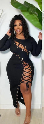 Load image into Gallery viewer, Babe Sweater Dress Dazzled By B