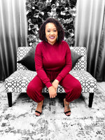 Load image into Gallery viewer, Call me Hoodie Set - Burgundy Dazzled By B