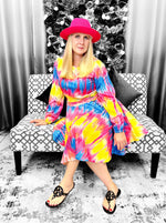 Load image into Gallery viewer, Colorblock Lantern Sleeve Casual Dress Dazzled By B