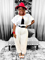 Load image into Gallery viewer, White Crop Top Set Dazzled By B