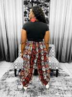 Load image into Gallery viewer, Women Long Palazzo Pants - Tribal Print Red &amp; White Dazzled By B
