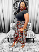 Load image into Gallery viewer, Women Long Palazzo Pants - Tribal Print Red & White Dazzled By B