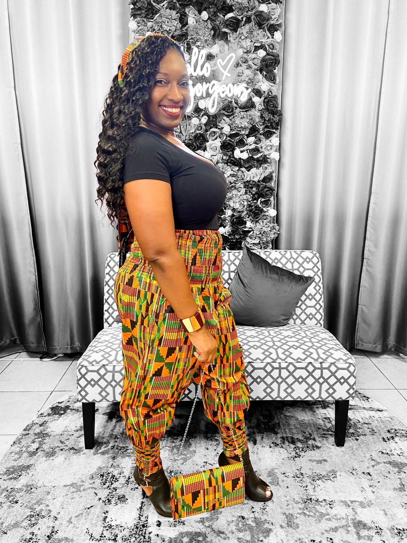 Harem Kente Design Pants Dazzled By B