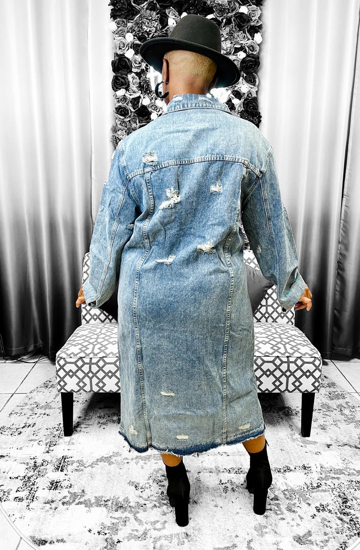 Distressed Jacket - Denim Dazzled By B