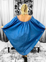 Load image into Gallery viewer, Denim Poncho Top Dazzled By B
