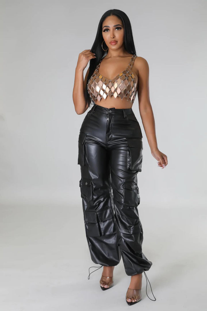 Diamond Cut Crop Top Dazzled By B